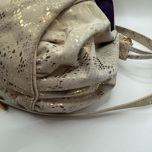 Sharif Serpent Tail Suede Flap Crossbody Bag - Picture 7 of 10